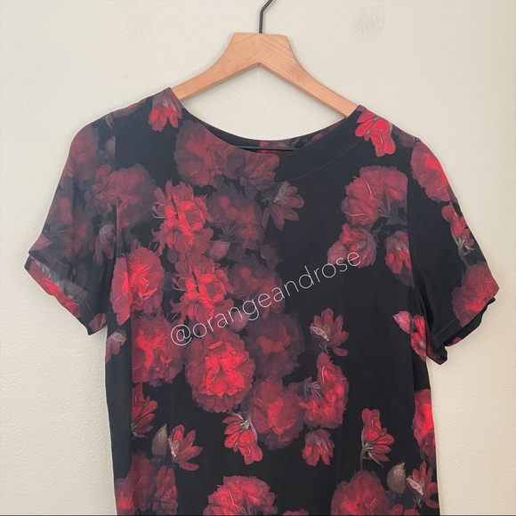 ZIMMERMANN Red Black Floral Mini Shift Dress 0 - Picture 8 of 12